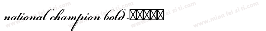 national champion bold字体转换